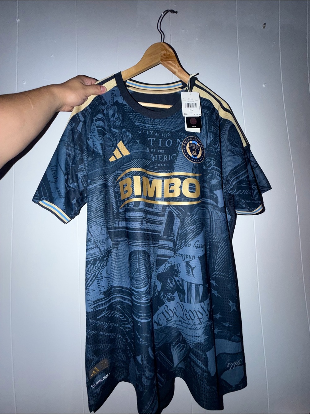 Men Adidas Authentic Philadelphia Union jersey Size XL